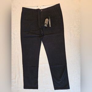 Classic Men's Cotton Black Chino Pants, Size 36, Snover, NWT